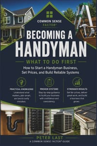 Common Sense Factor Becoming a Handyman: What to Do First: How to Start a Handyman Business, Set Prices, and Build Reliable Systems cover