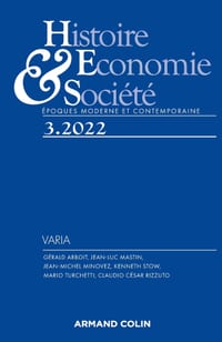 Histoire, Economie et Société 3/2022: Varia cover