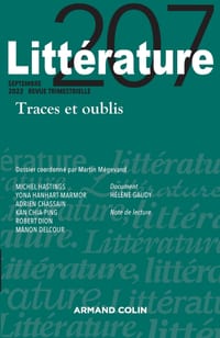 Littérature N°207 3/2022: Traces et oublis cover