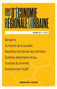 Revue d'économie régionale et urbaine N°5/2022 Varia: Varia cover