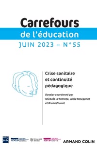 Carrefours de l'éducation n°55 (1/2023) cover
