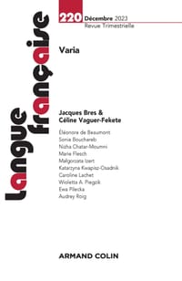 Langue française N°220 4/2023: Varia cover