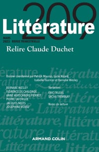Littérature N°209 1/2023: Relire Claude Duchet cover
