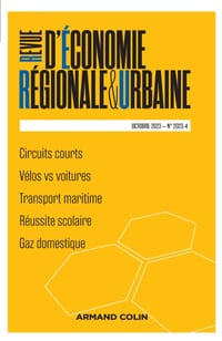 Revue d'économie régionale et urbaine N°4/2023: Varia cover