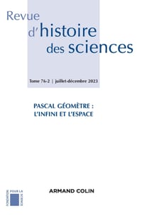 Revue d'histoire des sciences 2/2023: Pascal et l'infini cover