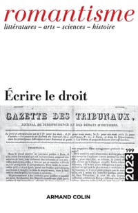 Romantisme N°199 1/2023: Écrire le droit cover