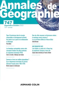 Annales de géographie - N° 747 5/2022: Varia cover