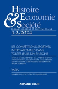 Histoire, Economie et Société 1-2/2024: Les Compétitions Sportives Internationales Dans Toutes Leurs Dimensions cover