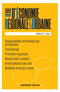 Revue d'économie régionale et urbaine N°1/2024: Varia cover