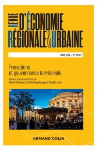 Revue d'économie régionale et urbaine N°2/2024: Transitions et gouvernance territoriale cover