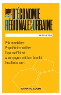 Revue d'économie régionale et urbaine N°3/2024: Varia cover
