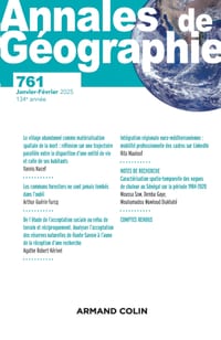 Annales de géographie - N°761 1/2025: Varia cover