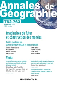 Annales de géographie - N°762-763 2-3/2025: Imaginaires du futur et construction des mondes cover