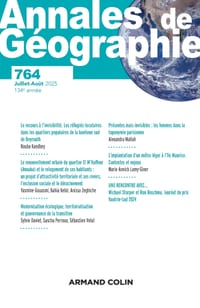Annales de géographie - N°764 4/2025 cover