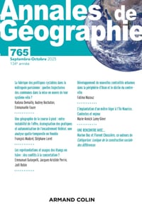 Annales de géographie - N°765 5/2024 cover