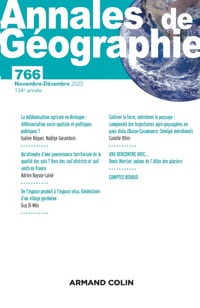 Annales de géographie - N°766 6/2025 cover