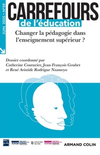 Carrefours de l'éducation n°59 (1/2025): Changer la pédagogie dans l'enseignement supérieur cover