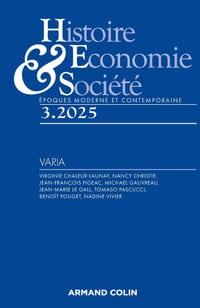 Histoire, Economie et Société 3/2025: Varia cover