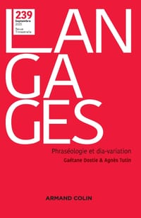Langages N° 239 3/2025: Phraséologie et dia-variation cover