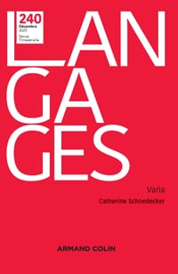 Langages N° 240 4/2025: Varia cover