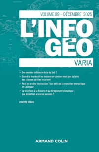 L'information géographique - n°4/2025: Varia cover