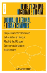 Revue d'économie régionale et urbaine N°1/2025: Varia cover