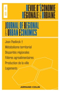 Revue d'économie régionale et urbaine N°4/2025: Varia cover