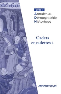 Annales de démographie historique n°1/2025: Cadets et cadettes I. cover