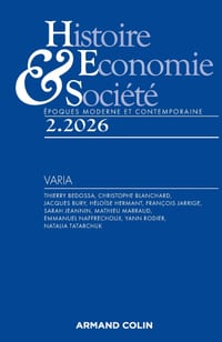 Histoire, Economie et Société 2/2026: Varia cover