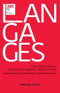 Langages N° 241 1/2026: Linguistique clinique: variation, hétérogénéité, multifactorialité cover