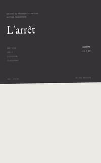 L'arr�t cover