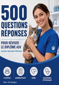 500 questions réponses Auxiliaire spécialisé vétérinaire: Réviser et réussir le diplôme d'ASV cover