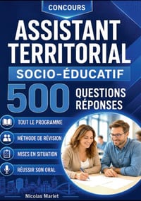 Concours assistant territorial socio-éducatif: 500 questions-réponses cover