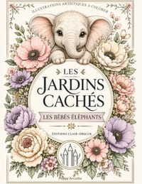 Les Jardins Cachés - Les Bébés Éléphants: Illustrations artistiques à colorer cover