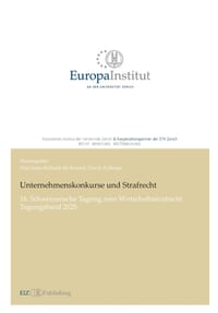 Unternehmenskonkurse und Strafrecht: 16. Schweizerische Tagung zum Wirtschaftsstrafrecht - Tagungsband 2025 cover