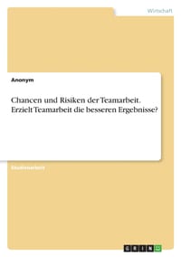 Chancen und Risiken der Teamarbeit. Erzielt Teamarbeit die besseren Ergebnisse? cover