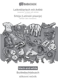 Leikntôiarisch mit Artikè - Srbija (Latinski pisanje), Buidwäschtabuach, BW: BABADADA Leukental Tyrolean with articles - Serbian (latin characters), v cover