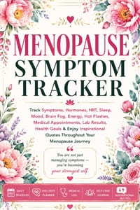 Menopause Symptom Tracker: Track Symptoms, Hormones, HRT, Sleep, Mood, Brain Fog, Energy, Hot Flashes, Medical Appointments, Lab Results, Health Goals cover
