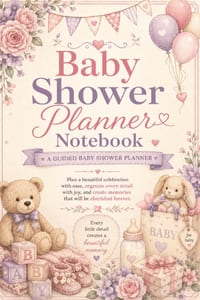 Baby Shower Planner Notebook: A Guided Baby Shower Planner with Inspirational Quotes, Guest Lists, RSVP Trackers, Games, Decorations, Gift Planning, M cover