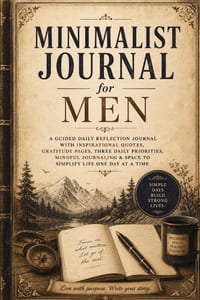 Minimalist Journal for Men: A Guided Daily Reflection Journal with Inspirational Quotes, Gratitude Pages, Three Daily Priorities, Mindful Journaling & cover
