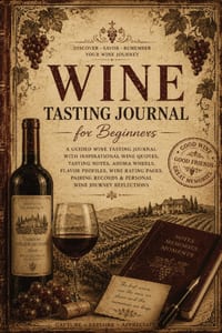 Wine Tasting Journal for Beginners: A Guided Wine Tasting Journal with Inspirational Wine Quotes, Tasting Notes, Aroma Wheels, Flavor Profiles, Wine R cover
