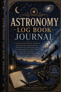 Astronomy Log Book Journal: A Guided Stargazing Journal with Inspirational Astronomy Quotes, Telescope Records, Observation Logs, Astrophotography Not cover