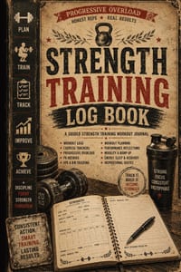 Strength Training Log Book: A Guided Strength Training Workout Journal with Inspirational Strength Quotes, Progressive Overload Logs, Exercise Tracker cover