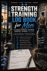 Strength Training Log Book for Men: A Guided Strength Training Workout Journal For Men: Track Your Workouts - Measure Your Progress - Set New Personal cover