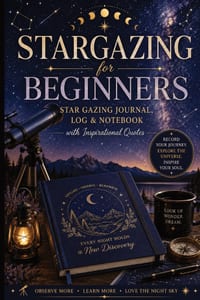 Stargazing for Beginners: Star Gazing Journal, Log & Notebook with Inspirational Quotes Guided Night Sky Observation Log to Record Celestial Objects, cover