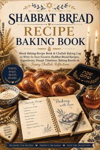 Shabbat Bread Recipe Baking Book: Blank Baking Book for Traditional Jewish Baking Recipes, Challah, Family Recipes, Baking Notes & Inspirational Shabb cover