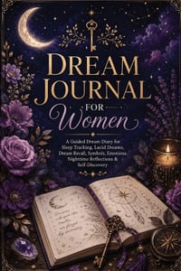 Dream Journal for Women: A Guided Dream Diary for Sleep Tracking, Lucid Dreams, Dream Recall, Symbols, Emotions, Nighttime Reflections & Self-Discover cover