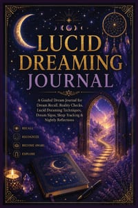 Lucid Dreaming Journal: A Guided Dream Journal for Dream Recall, Reality Checks, Lucid Dreaming Techniques, Dream Signs, Sleep Tracking & Nightly Refl cover