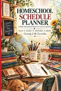 Homeschool Schedule Planner: A Daily Homeschool Planner & Lesson Log Book for Schedules, Subjects, Curriculum, Independent Work, Learning Hours, Activ cover