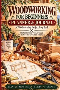 Woodworking for Beginners Planner & Journal: A Woodworking Project Log Book for Sketches, Measurements, Materials, Cut Lists, Joinery, Tools, Build St cover